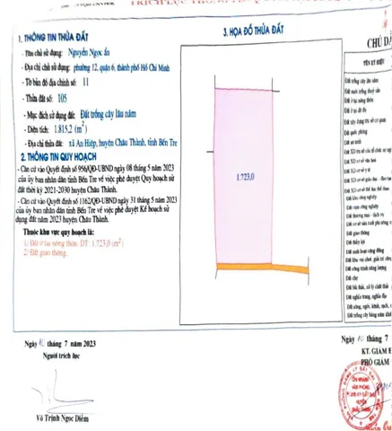 Bán 2.8795m2 quy hoạch đất ở, có sẵn 400 m2 thổ cư, giá 10.37 tỷ mặt tiền tỉnh lộ 883 lộ giới 45m, Xã An Hiệp, Huyện Châu Thành, Bến Tre