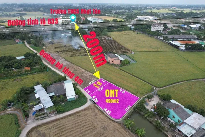 ~ 500m2 đất full thổ cư sát trường học đường tỉnh lộ 833 đất (rẻ nhất xã)
