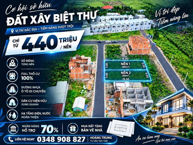 🔥 CẶP ĐẤT XÂY BIỆT THỰ – NGAY NGÃ TƯ BẾN CÁ 🔥