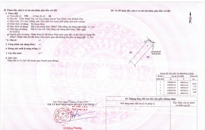 CẦN BÁN THỬA ĐẤT THỔ CƯ GẦN 90% TẠI XUÂN TÂY - VẠN HƯNG - VẠN NINH