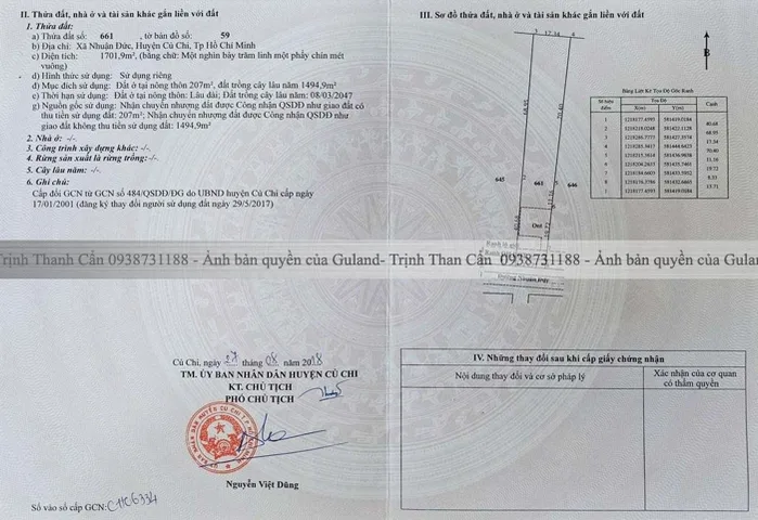 Bán Đất 3471m2 có sẵn 507 m2 thổ cư giá 22 tỷ tại Đường Nhuận Đức Xã Nhuận Đức Huyện Củ Chi TP. Hồ Chí Minh