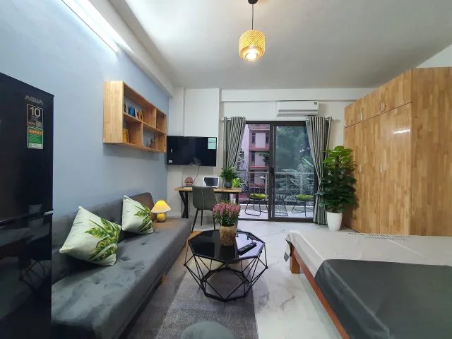 Cho Thuê Ccmn 30m Full đồ Vip cực đẹp thoáng ban công cửa sổ tại 59 Phạm Văn Đồng