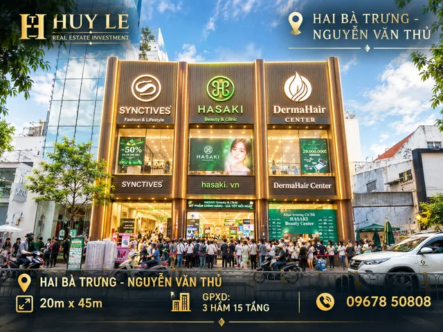 [20 x 40] Mặt Tiền 179 Hai Bà Trưng - GPXD 3 hầm 15 tầng