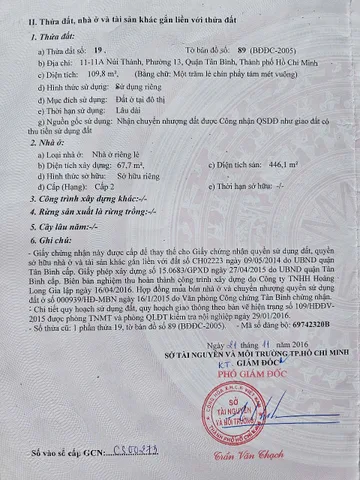 Bán Nhà Mặt Tiền 11-11A Núi Thành, Phường 13, Quận Tân Bình