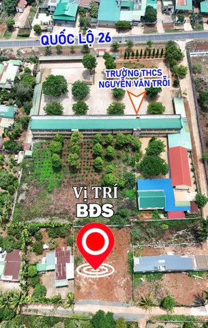 Bán Đất 174.3m2 có sẵn 75 m2 thổ cư giá 1.5 tỷ tại Xã Ea Yông Huyện Krông Pắc Đắk Lắk