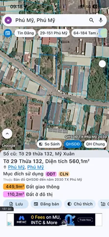 Bán Đất 560m2 giá 4.2 tỷ tại Phường Mỹ Xuân Thành phố Phú Mỹ Bà Rịa - Vũng Tàu