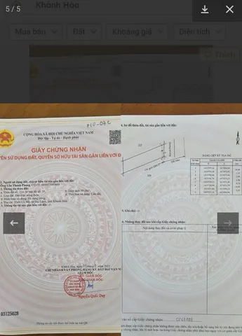 Bán Đất 99m2 có sẵn 99 m2 thổ cư giá 1.54 tỷ tại - Chọn - Xã Đại Lãnh Khánh Hòa