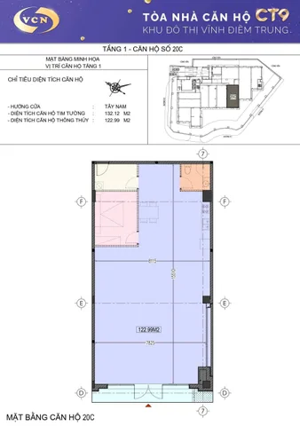 Căn shophouse 2 mặt tiền đường Trần Hữu Duyệt, 20C CT9 Vĩnh Điềm Trung (đang cho t.huê giá ổn). Dt 132m2. Giá 10.7ty