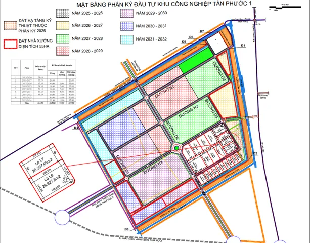 Bán đất xây dựng kho, nhà xưởng 20.357 m² tại KCN Tân Phước 1, huyện Tân Phước, Tiền Giang(cũ) nay là Xã Tân Phước 3, tỉnh Đồng Tháp