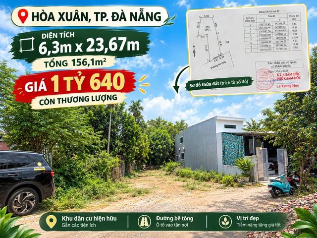 Bán bất động sản tại thôn Giáng Đông, phường Hòa Xuân, TP.Đà Nẵng.