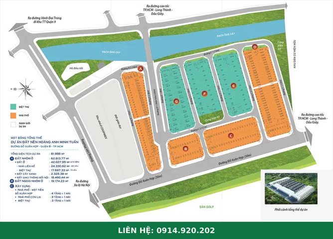 Bán đất mặt tiền Đỗ Xuân Hợp – Đối diện Global City, XD 6 tầng, DA Hoàng Anh Minh Tuấn, sổ đỏ