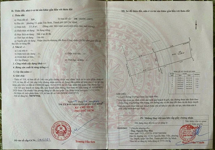 Bán Nhà Mặt Tiền 874 Trường Chinh, Phường 15, Quận Tân Bình