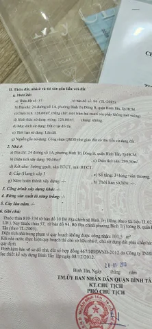 Bán Nhà Mặt Tiền 24 Đường Số 1A, Phường Bình Trị Đông B, Quận Bình Tân