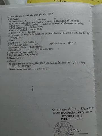 Bán Nhà Mặt Tiền 496 Đường 3 Tháng 2, P.14, Quận 10
