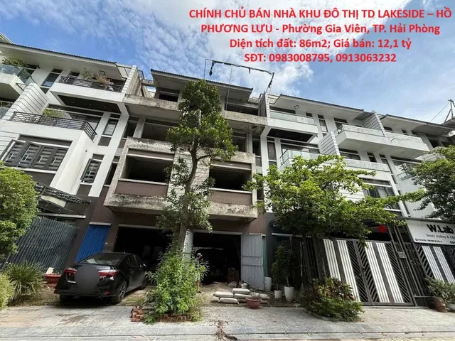 CHÍNH CHỦ BÁN NHÀ KHU ĐÔ THỊ TD LAKESIDE – HỒ PHƯƠNG LƯU - Phường Gia Viên, TP. Hải Phòng