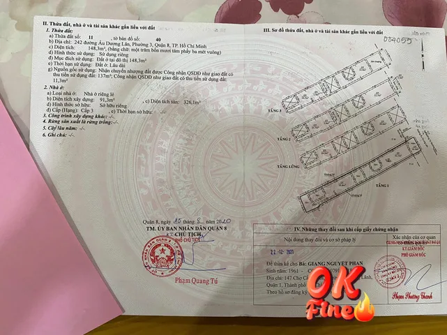 Bán Nhà Mặt Tiền 242 Âu Dương Lân, P. 3, Q.8
