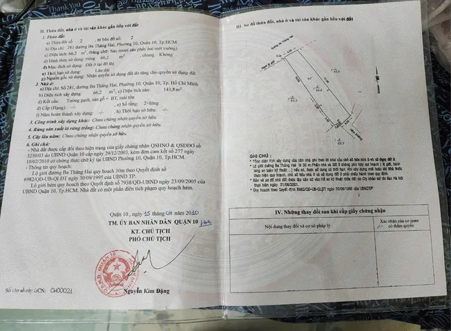 Bán Nhà Mặt Tiền 281 Đường 3 Tháng 2, P10, Q10