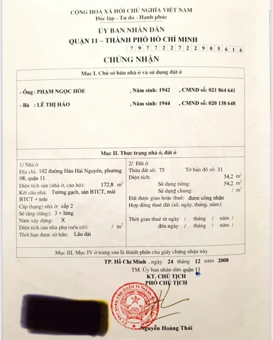 Bán Nhà Mặt Tiền 102 Hàn Hải Nguyên, Phường 8, Quận 11