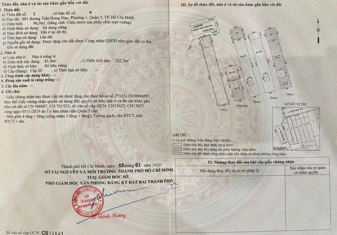 Bán Nhà Mặt Tiền 681 Trần Hưng Đạo, P1, Q5