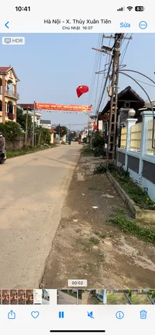 Bán Đất 163m2 có sẵn 163 m2 thổ cư giá 4.5 tỷ tại Xã Thủy Xuân Tiên Huyện Chương Mỹ Hà Nội