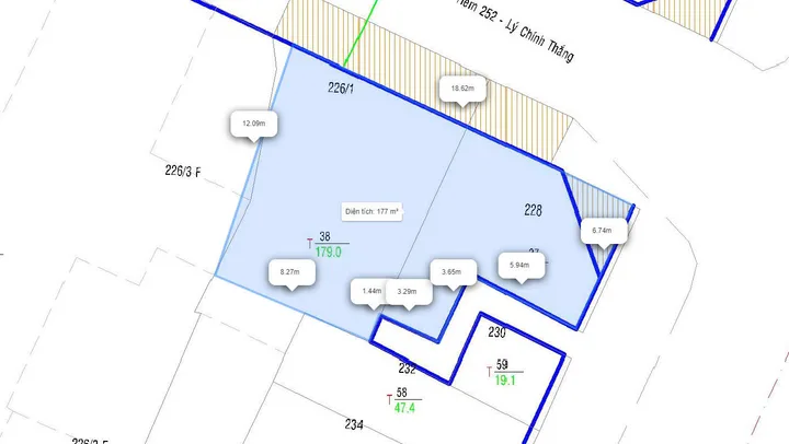 Bán Nhà Mặt Tiền 226-228 Lý Chính Thắng, Phường 9, Quận 3