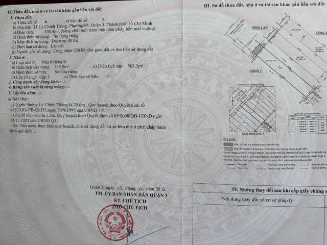 Bán Nhà Mặt Tiền 31 Lý Chính Thắng, Võ Thị Sáu, Quận 3