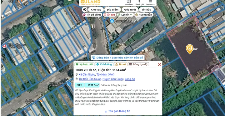 Bán Đất 1131.6m2 giá 4.98 tỷ tại Đường Nguyễn Thị Bẹ Xã Trường Bình Huyện Cần Giuộc Long An