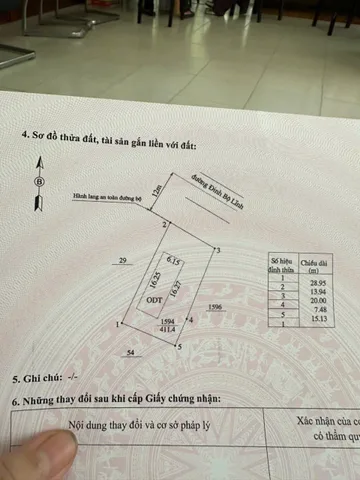 Chính chủ bán Đất 510m2 (có sẵn 100m2 TC), 2 mặt tiền đường Đinh Bộ Lĩnh (đối điện Trường THCS Tân Thiện - KDC Dâu Tằm - Ngang 14x36, nở hậu 15.5m - Có Thương lượng