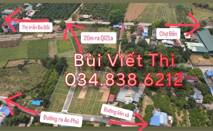 Bán Đất 55m2 có sẵn 55 m2 thổ cư giá 425 triệu tại Đường Quốc lộ 21A Xã Hợp Thanh Huyện Lương Sơn Hòa Bình
