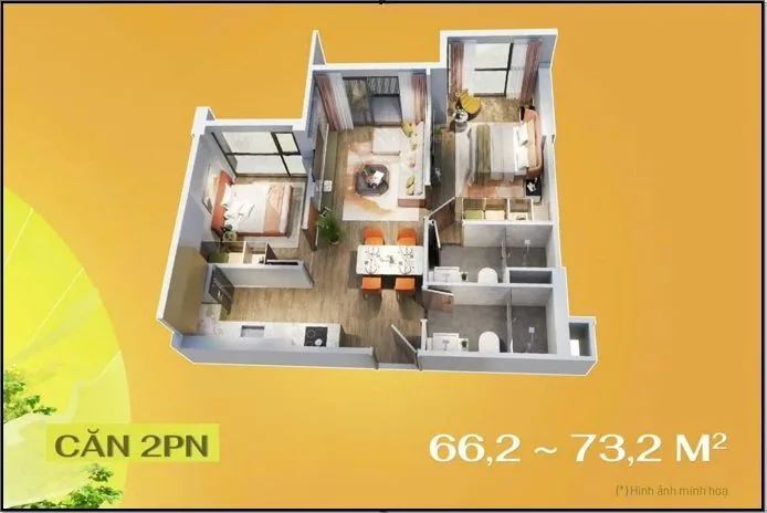 ⭐️Bán căn 2PN 62.1m2, full đồ, giá 5.2 tỷ thu nét, sẵn sổ đỏ! phường Tây Mỗ, NTL, Hà Nội; 0937634986