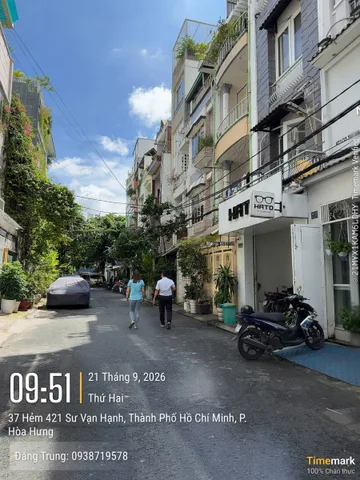 Bán nhà đẹp HXH 421 Sư Vạn Hạnh , P12 , Q10 , 4 tầng , HĐT 38 triệu , 15 tỷ TL