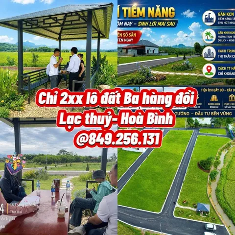Bán Đất 67.7m2 có sẵn 67.7 m2 thổ cư giá 200 triệu tại Thị trấn Ba Hàng Đồi Huyện Lạc Thủy Hòa Bình