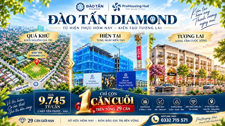 Bán Nhà riêng 146m2 có sẵn 146 m2 thổ cư giá 9.74 tỷ tại Đường Đào Tấn Phường Trường An Thành phố Huế Thừa Thiên Huế