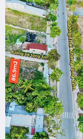 Lô đất vuông đẹp, hẻm Thái Khang, Nam Nha Trang - Cách đường chính chỉ 20m. Dt 86.9m2. Giá 2.3ty