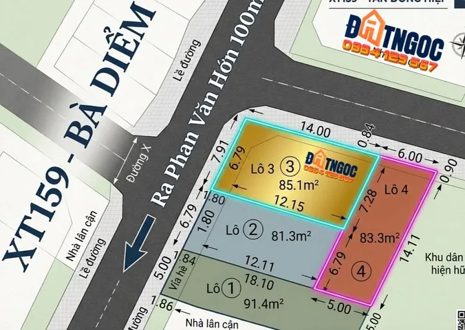 🟥Bán Đất 110m2 có sẵn 110 m2 thổ cư giá 5.5 tỷ tại Đường Bà Điểm 5 Xã Xuân Thới Thượng Huyện Hóc Môn TP. Hồ Chí Minh