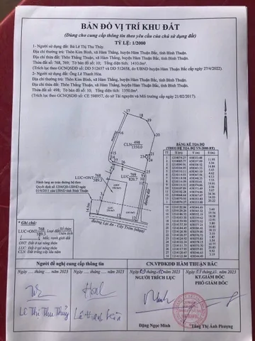 Bán Đất 2760m2 có sẵn 358.9 m2 thổ cư giá 7.5 tỷ tại Xã Hàm Thắng Huyện Hàm Thuận Bắc Bình Thuận cũ