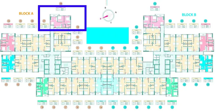 Bán căn góc tầng trung 67m² - 2PN+2WC | View 3 hồ | Hướng Đông Nam - Giá ~3 tỷ 020