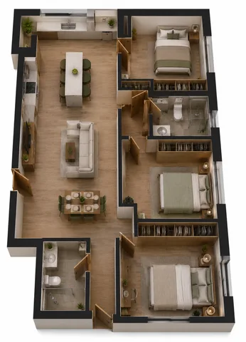 75.84m2 - Giá 7 tỷ chưa chiết khấu - 3PN2WC Arcadia Nguyễn Hữu Thọ