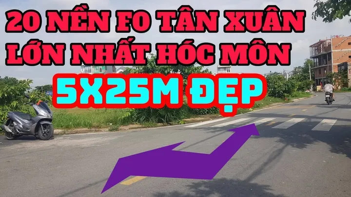🟥Bán Đất 120m2 có sẵn 110 m2 thổ cư giá 5.15 tỷ tại Đường Tô Ký Xã Tân Xuân Huyện Hóc Môn TP. Hồ Chí Minh