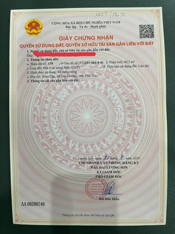 Bán Đất 80m2 có sẵn 80 m2 thổ cư giá 290 triệu tại Đường Quốc lộ 21A Xã Hợp Thanh Huyện Lương Sơn Hòa Bình