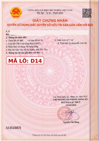 Chính chủ bán lô đất 68m2 full thổ cư tại thị trấn Ba Hàng Đồi
