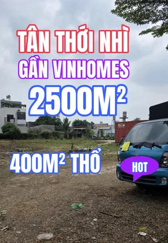 🟥Bán Đất 2500m2 có sẵn 400 m2 thổ cư giá 25.5 tỷ tại Đường Dương Công Khi Xã Tân Thới Nhì Huyện Hóc Môn TP. Hồ Chí Minh