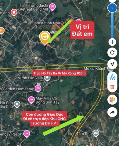 Bán Đất 110m2 có sẵn 110 m2 thổ cư giá 8.8 tỷ tại - Chọn - Xã Hòa Lạc Hà Nội