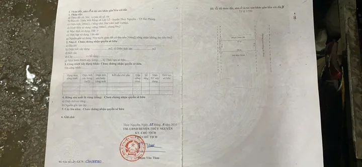 09.2026.Bán Đất 200m2 Mắt Rồng.giá 2.6 tỷ tại Xã Lập Lễ Huyện Thuỷ Nguyên Hải Phòng. liên hệ 0362558882
