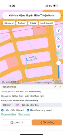 Bán 299m2  thổ cư giá 1.7 tỷ lô 2  Quốc lộ 1A Hàm Kiệm. LH: 0974090487