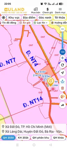 Bán Đất 4052m2 giá 6.9 tỷ tại Xã Láng Dài Huyện Đất Đỏ Bà Rịa - Vũng Tàu