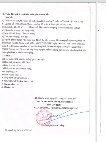 Bán Nhà Mặt Tiền 193 Lý chính thắng, phường võ thị sáu , quận 3