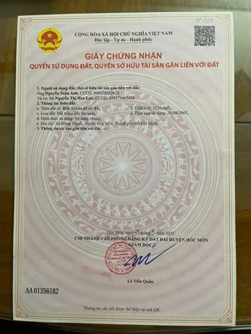 Bán Đất 1256.4m2 có sẵn 497 m2 thổ cư giá 27 tỷ tại Đường Đông Thạnh 2 Xã Đông Thạnh Huyện Hóc Môn TP. Hồ Chí Minh