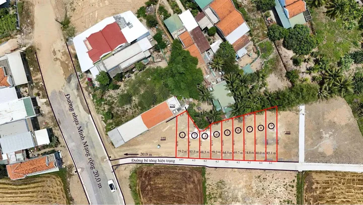 Lock 9 lô Minh Mạng, Ninh Hiệp , trung tâm Ninh Hoà,  thổ cư 100%