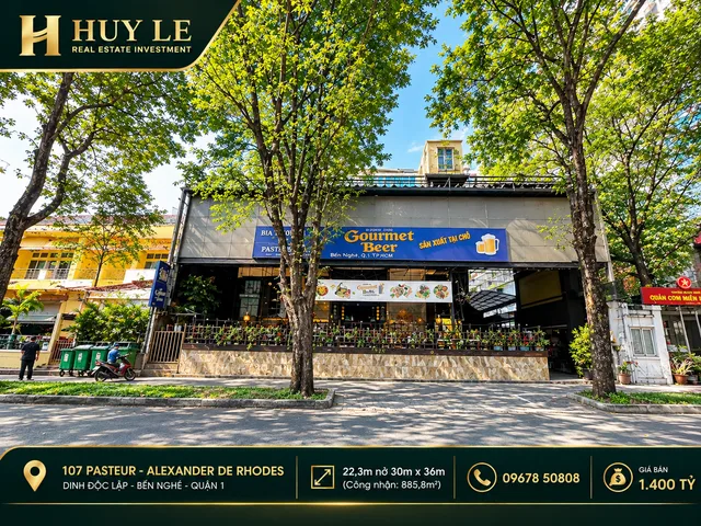 (886m2) Mặt Tiền Dinh Độc Lập: số 107 Pasteur, P. Bến Nghé, Quận 1